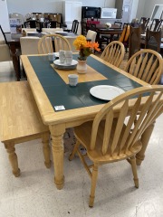 Pine tile top table set