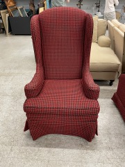 Tall Red and Black Chair