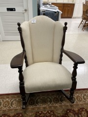 White Cushioned Rocker
