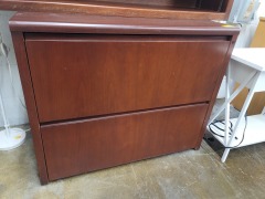Cherry Finish Lateral Filing Cabinet