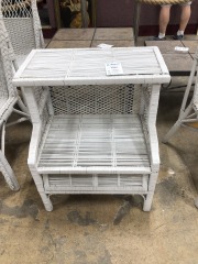 Wicker 2 Tier Side Table