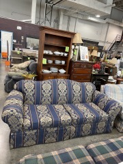 Cushioned Blue Sofa