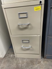 Beige Two Door Filing Cabinet