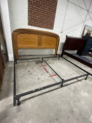 King Size Solid Wood Headboard and Frame