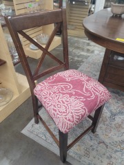 Dark Wood High Top Dining Chairs