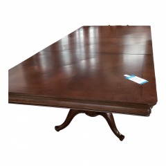 Large Dark Cherry Dining Table w\/2 Leaves