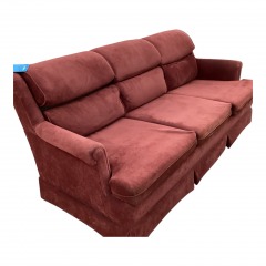 Red\/Burgundy 3 Cushion Sofa