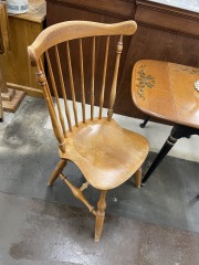 Charming Wood Vintage Ethan Allen Chair
