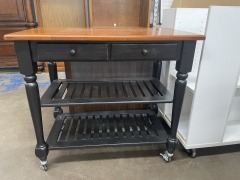 Rolling Farmhouse Kitchen Island