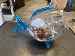 Vintage Blenko Style Blown Glass Fish Sculpture