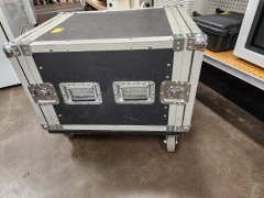 Rack Mount Flight Case w\/ Casters Heavy Duty