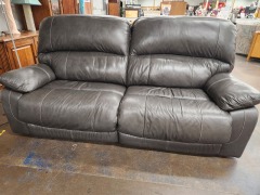 Ashley Halstrom Grey Electric Reclining Sofa Like New