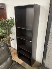 Black To Basics Wood look Bookshelf Bookshelf
