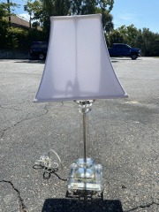 Heavy Lucite Prism Lamp