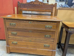 3 drawer oak Dresser w\/ mirror