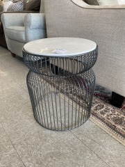 metal wire sidetable