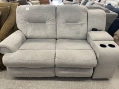 Gray Loveseat w\/ storage