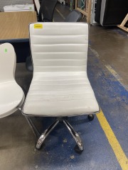 White Rolling Office Chair
