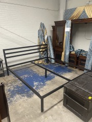 King Black Metal Bed Frame