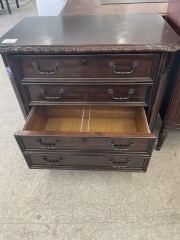 Dark Two Drawer Filing Cabinet