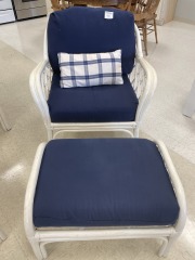 Rattan Chair & Ottoman