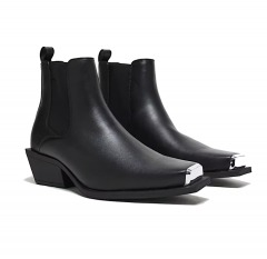 2236JTO | ASOS DESIGN Cuban Heel Western Chelsea Boots | WOMEN's 9.5 | BLACK