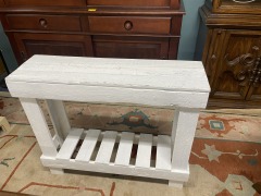 White Beachy Chic Side Table