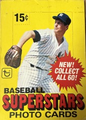 Vintage Topps Baseball Superstars Empty Display Box \u2013 Collectible