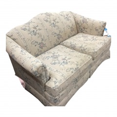 Vintage Tan Floral Loveseat
