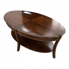 2 Tier 2 Tone Oval Cherry Cocktail Table
