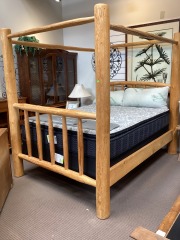 Log Canopy Bed