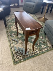 Thin rectangular end table