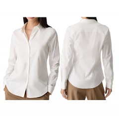 2276P7 | THEORY Fitted Shirt in Good Cotton | L | WHITE