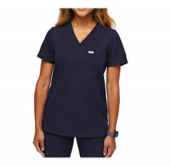 2280P7 | FIGS Catarina Petite One-Pocket Scrub Top | M | NAVY