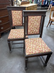 Antique Wood and Tapestry Chair (each)
