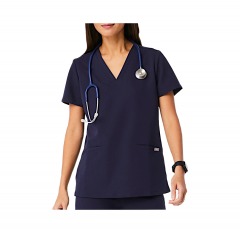2284P7 | FIGS Casma Three-Pocket Scrub Top | M | NAVY