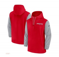 2291P8 | NIKE New England Patriots Sideline Pre-Game Player Jacket | L | RED\/GREY