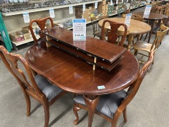 5PC DINING ROOM SET W\/4 CHAIRS & 2 LEAVES