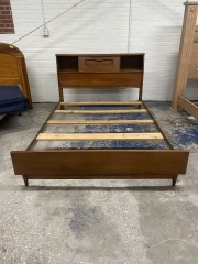 MCM Hideaway Shelf Full Bed Frame