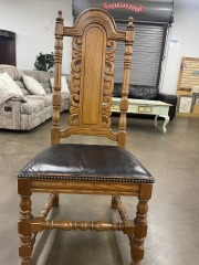 Throne Like Wood Carved Chair