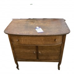 Antique Rolling Tiger Oak Buffet