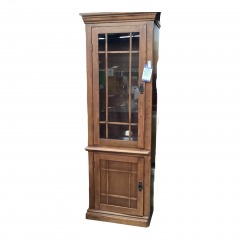 Oak Media Cabinet 2Doors 2 Glass Shelves