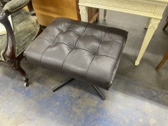 Modern Dark Chocolate Brown Ottoman
