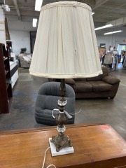 Vintage Ornate Marble-Base Lamp