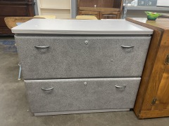 Grey Laminate Top Lateral Filing Cabinet