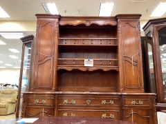 FRUITWOOD VINTAGE 2 PIECE HUTCH