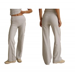 2319R4 | ADANOLA Cotton Yoga Pant | REG-S | GREY MELANGE
