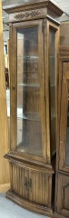 Angled Curio Cabinet with Light