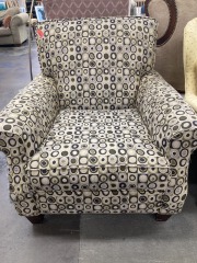Circlrs Pattern Olive Armchair