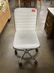 White Rolling Office Chair